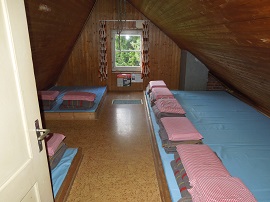 Obergeschoss: Schlafraum mit 11 Plätzen